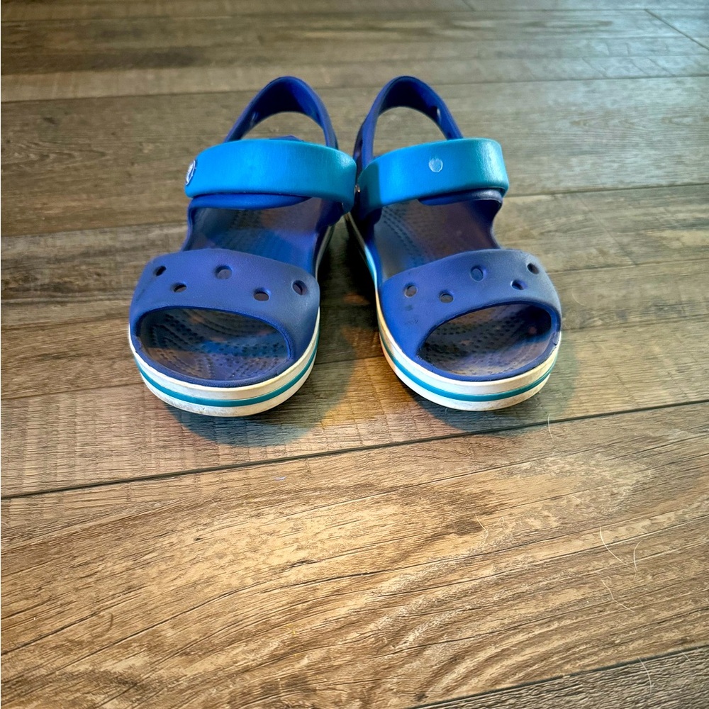 Croc Sandals for toddler, Blue, with Velcro strap